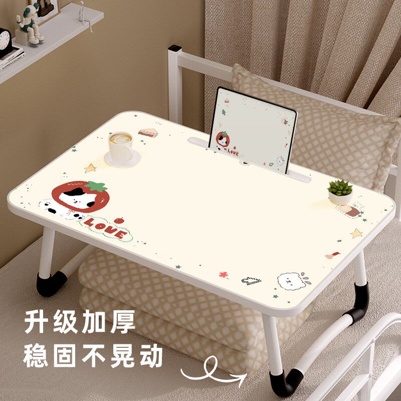 学生宿舍专用折叠桌h床上小桌子学习桌卡通可爱猫咪办公写字台笔