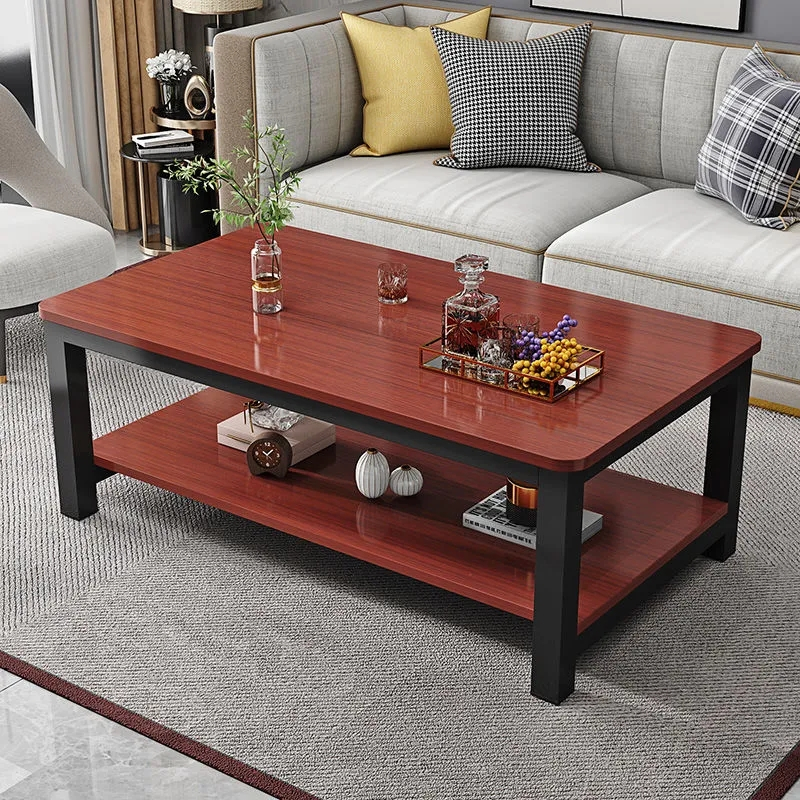 办公家用长方形边几50高60双层茶几小桌子90 120 140 160餐桌两用