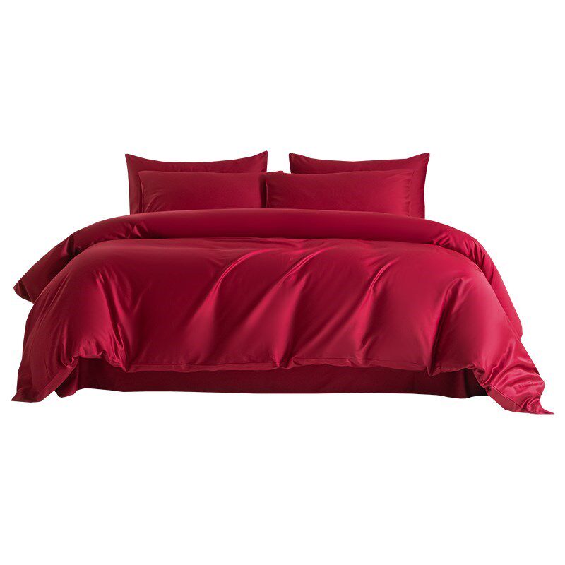 大红婚庆四件套被套单件全棉被罩单双人150x200.200x230