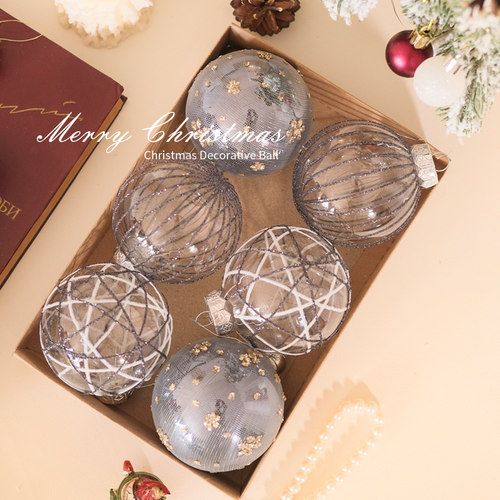 圣诞装饰品圣诞球彩球挂饰球diy圣诞树装饰挂件橱窗装饰场景布置