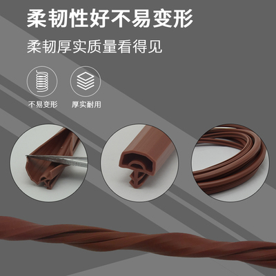 门缝密封条卧室门框门边静音隔音条防风防撞缝隙填充卡槽垫塞胶条