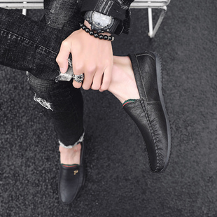 驾车鞋 韩版 懒人鞋 豆豆鞋 软面休闲皮鞋 夏季 子男士 男2021一脚蹬男鞋