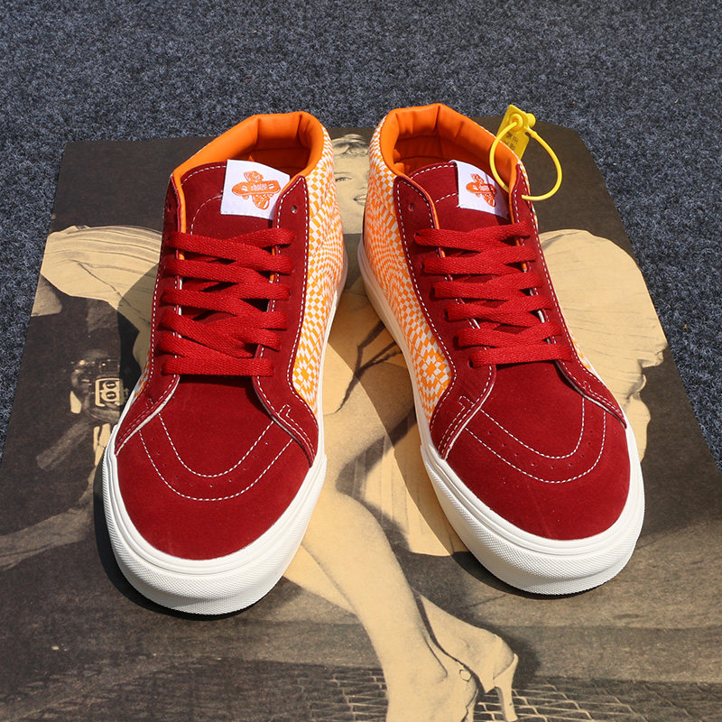 救命~也太好看了吧!秋冬红橙色sk8mid鸳鸯中筒板鞋男鞋帆布鞋男,流行男鞋,雨鞋,淘宝优惠券,粉丝福利购,淘宝优惠卷