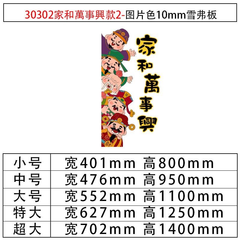 五福禄寿喜财神贴纸画临门口电视机背景墙面装饰2025新过蛇年入户