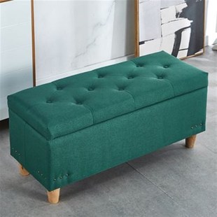 凳家用 店试衣间换鞋 新款 沙发凳子长方形布艺收纳凳床尾凳储物服装