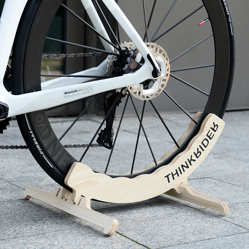 Ridenow自行车停车架立式山地公路车脚撑支架便携展示架木制架子