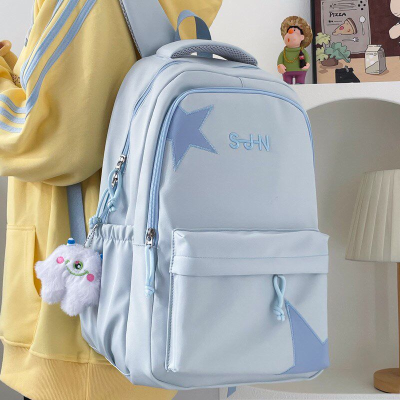 高颜值书包小众大容量双肩包女生大学生韩系可爱简约包包百搭背包