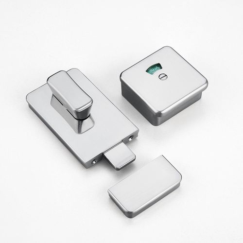 公共厕所卫生间隔断五金配件门锁锁扣有人无人指示锁隔板插销锁