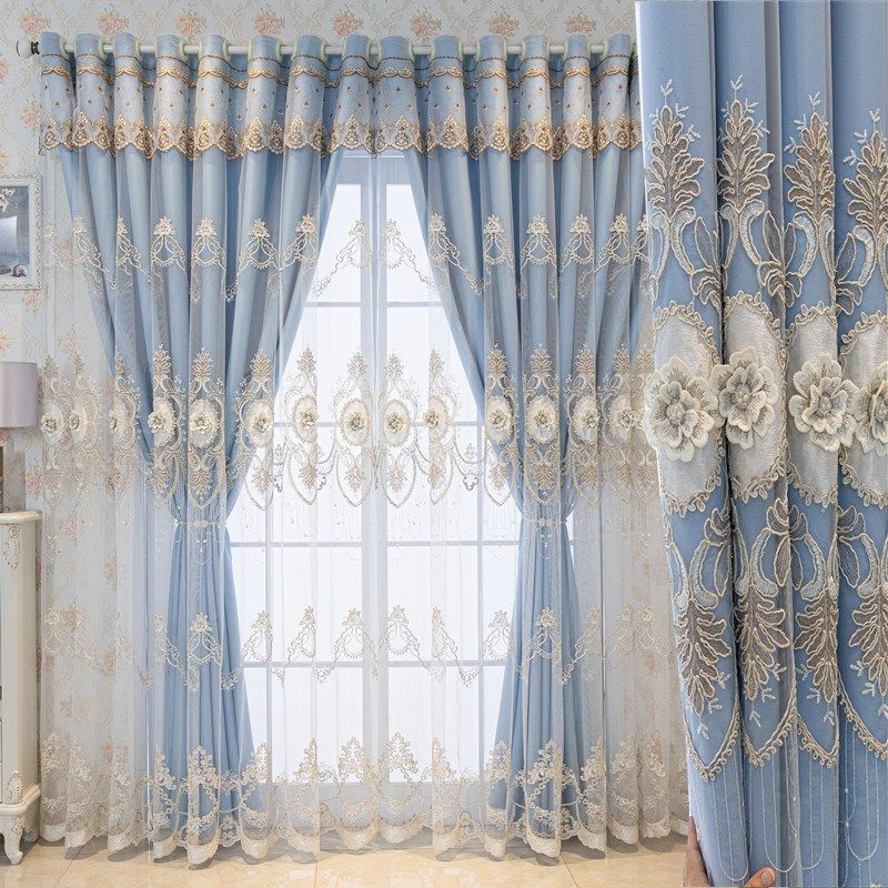 定制全遮光简约双层窗帘布纱一体成品客厅卧室浮雕绣花遮光窗帘,居家布艺,定制窗帘,淘宝优惠券,粉丝福利购,淘宝优惠卷