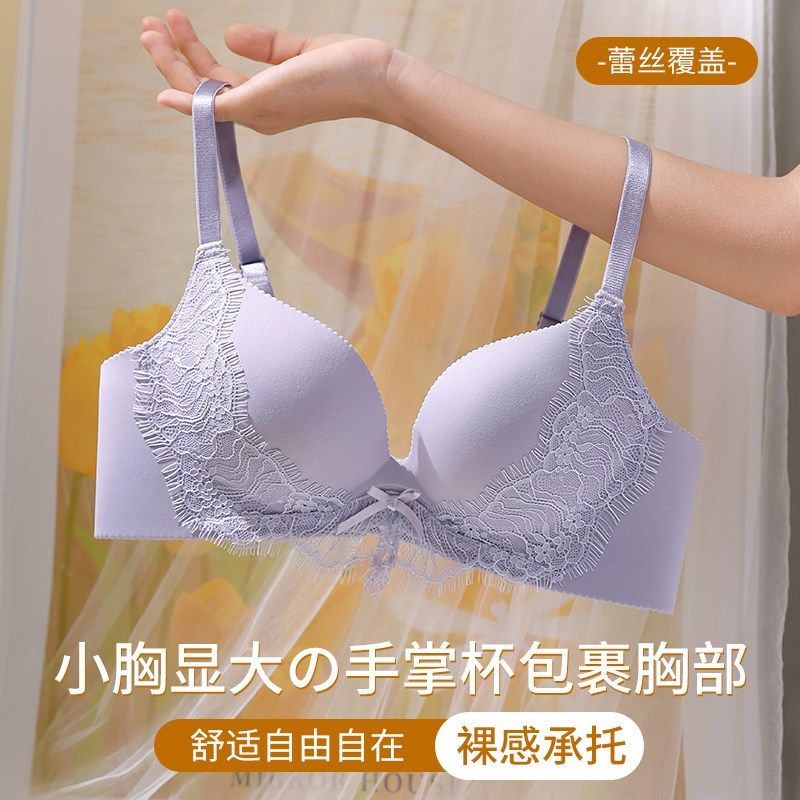无痕内衣女小胸聚拢显大蕾丝调整型上托防下垂无钢圈手掌杯文胸罩,女士内衣/男士内衣/家居服,文胸,淘宝优惠券,粉丝福利购,淘宝优惠卷