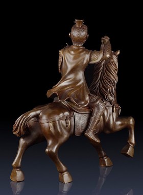 纯铜马上封侯摆件家居客厅工艺品摆设马上封猴办公室桌面饰品礼品