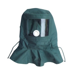 打砂帽防尘面罩防护披肩帽防粉尘喷砂帽男女打磨喷涂头罩