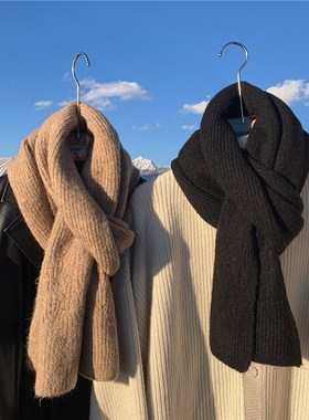 围巾男款冬季2023新款送男友生日礼物黑色男生韩版百搭男士围脖潮