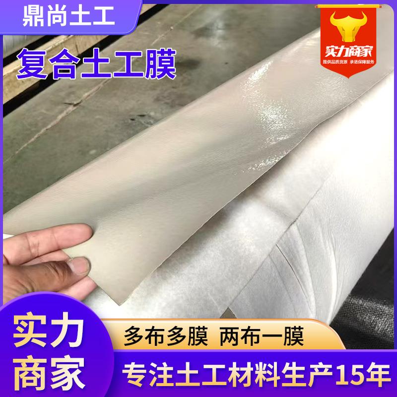 复合土工膜鱼塘防漏防渗透复合土工膜HDPE聚乙烯防渗膜两布一膜