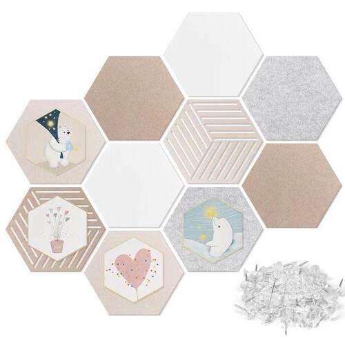 六边形隔音板镂空毛毡板自粘消音降噪聚酯纤维隔音棉毛毡墙贴