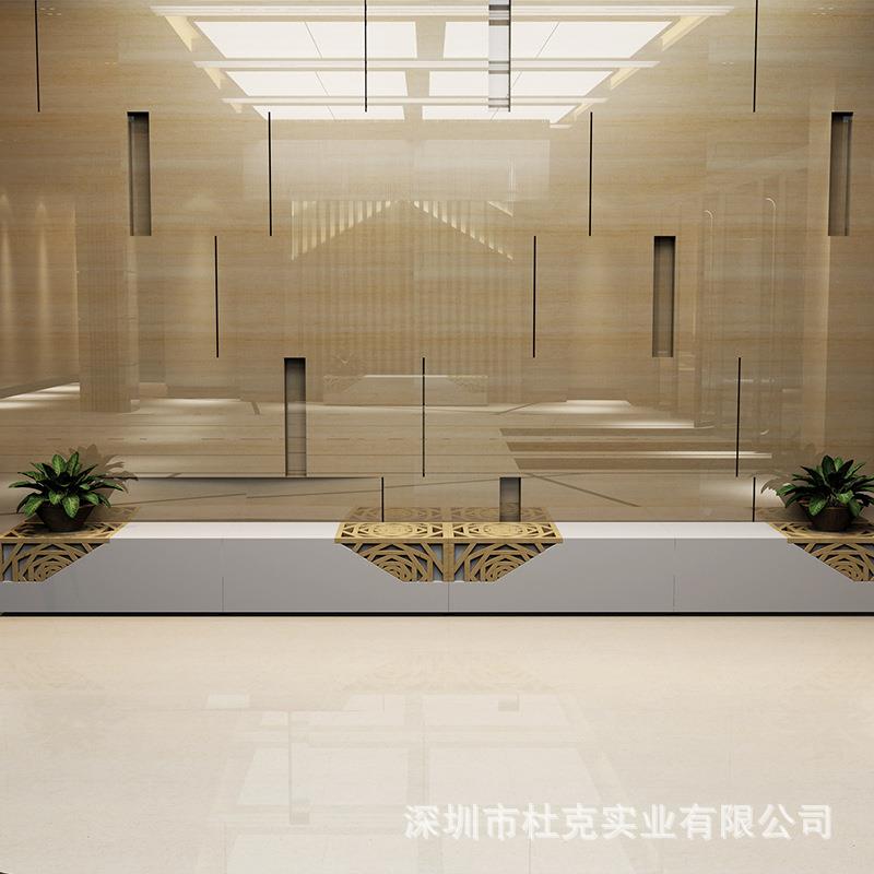 【折扣价】璃钢镶木座椅商场休闲广场户外景观椅子酒店创椅意合美