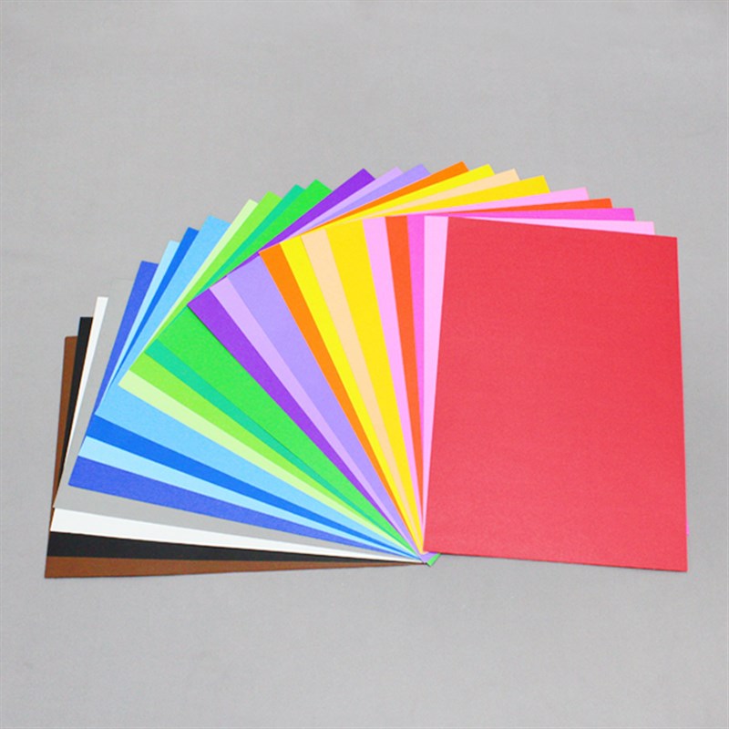 全开大张原浆彩色卡纸手工纸 厚硬diy制作材料黑色白色美术画画纸