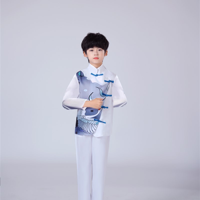 六一儿童古筝演出服小学生朗诵大合唱团表演服男女中国风国学汉服