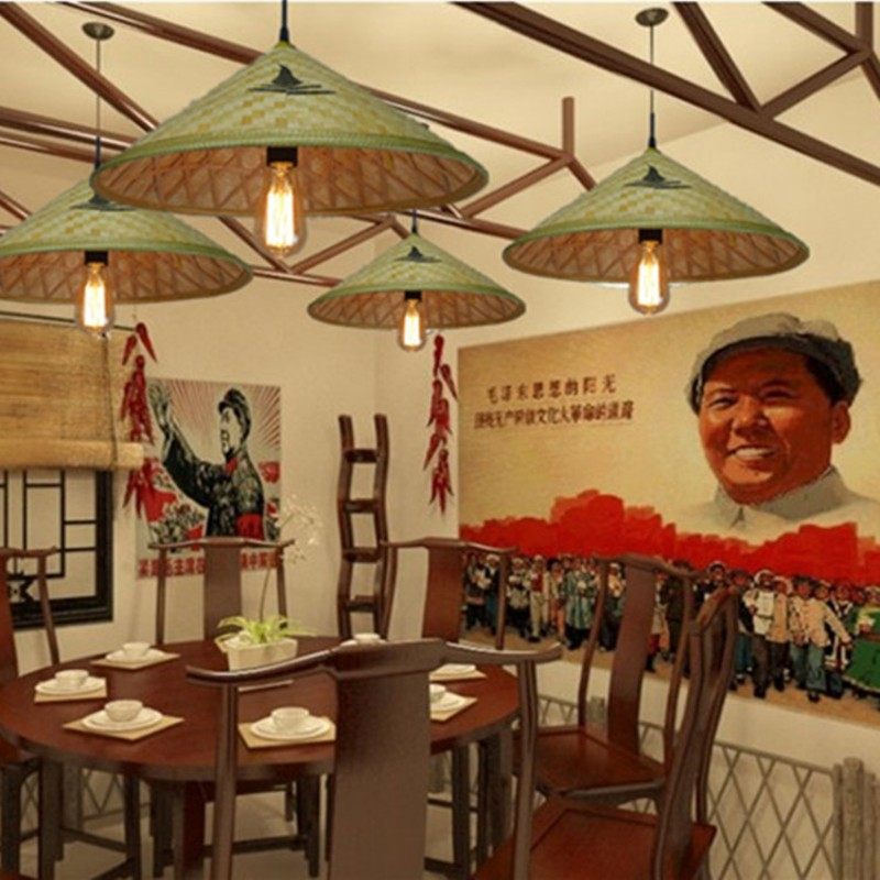 竹编斗笠灯具斗笠灯罩吊灯餐厅吊灯面馆/农家乐/火锅店竹灯罩吊灯,家装灯饰光源,餐厅吊灯,淘宝优惠券,粉丝福利购,淘宝优惠卷