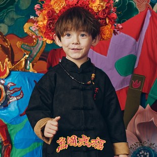 万图岁福童装【不凡唐装】秋冬新款中国风国潮儿童盘扣唐装亲子装