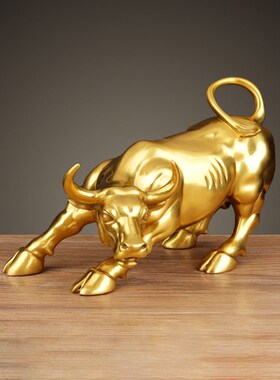 铜牛摆件华尔街牛金牛生肖牛客厅装饰品牛气冲天乔迁新居开业礼物