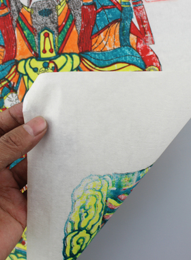 传统年画陕西凤翔木版年画四季平安木板雕刻套色水印年画纯手工