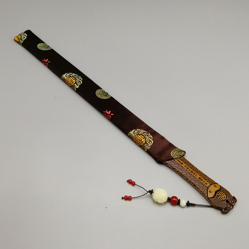 家用戒尺教鞭师用加厚竹指读棒刻字心经弟子规桌面摆件收藏配布套