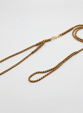 5mm红色黑色新款黄色紫色柔软圆形比赛牵引绳柯基犬遛狗训犬p链