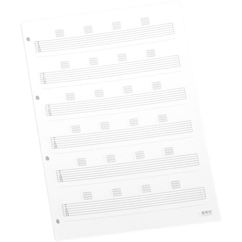 六线谱本吉他专用六线谱本六线谱本吉他写谱夹本活页翻页6线谱本