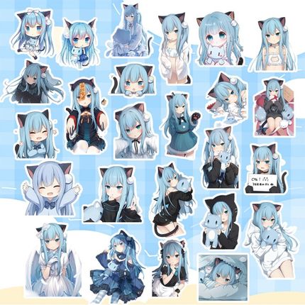 猫羽雫贴纸二次元动漫手帐笔记本电脑水杯行李箱防水装饰素材贴画