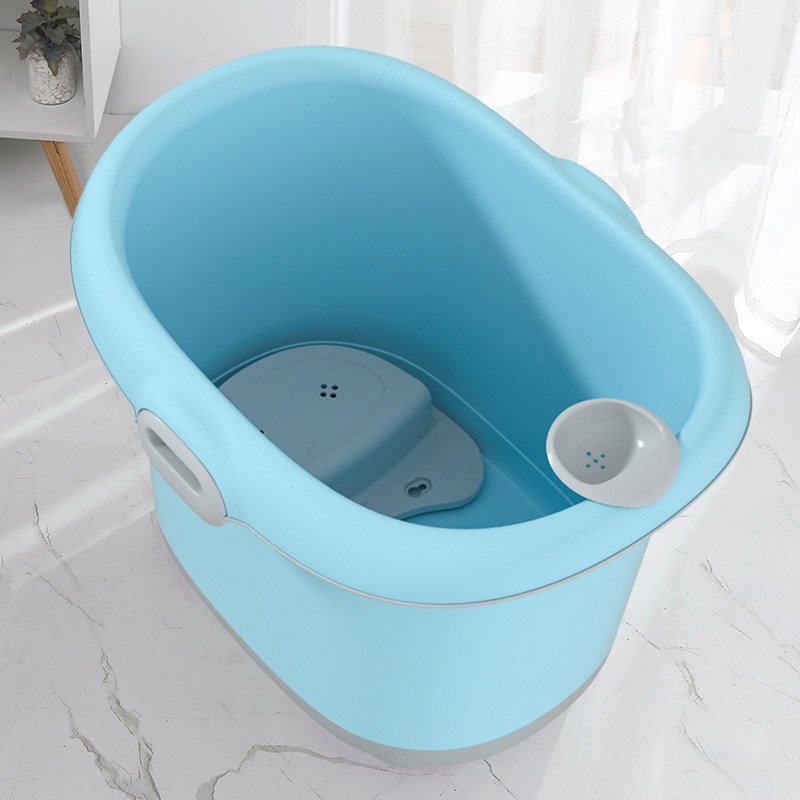 儿童泡澡桶宝宝婴儿游泳桶洗澡沐浴桶小孩子可坐家用加厚大号浴盆