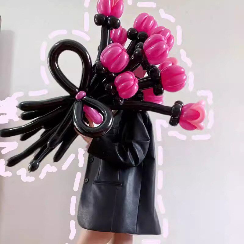 情人节气球花束求婚玫红色郁金香玫瑰DIY材料包惊喜生日拍照领证