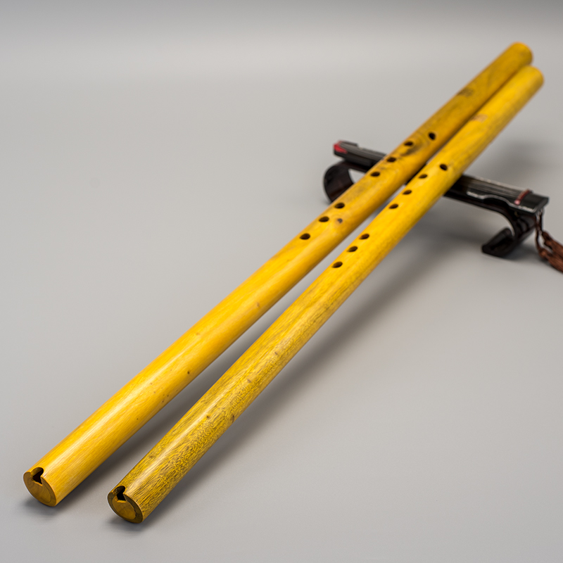 戈建明制高级金丝楠木短箫乐器便携防裂初学八孔封口一节木萧高档