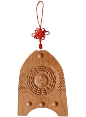 桃木富贵鱼八卦牌大门对阳台穿堂煞专用前门入户门对窗户客厅挂件