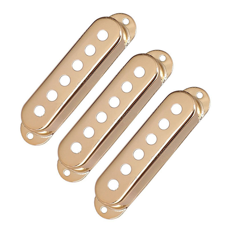 ST电吉他单线圈拾音器盖 黄铜金属外壳三单升级外套 专业乐器配件