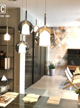 意大利PENTA GLO三头餐厅吊灯 北欧卧室床头灯服装店吧台玻璃吊灯