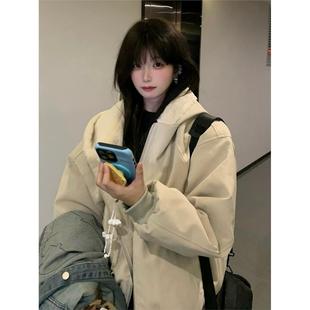 2025超火巨好看的冬装外套棉服女短款小个子加绒加厚保暖连帽棉袄