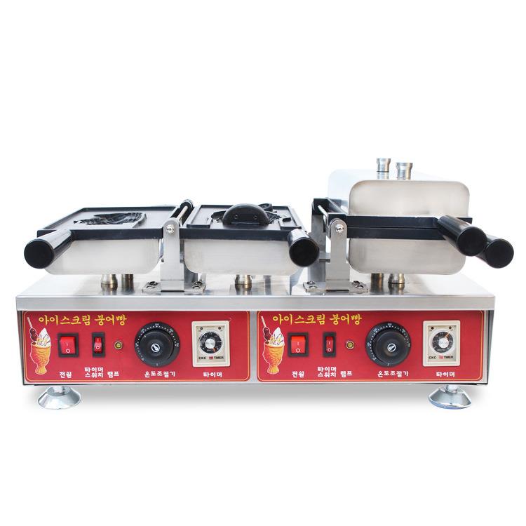 鲷鱼烧冰淇淋机/韩国大口鲷鱼烧/大开口鱼型冰淇淋壳鲷鱼烧机商用