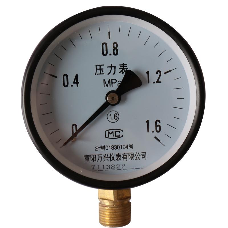 厂家供应100MM隔膜压力表,压力控制直立隔膜压力表