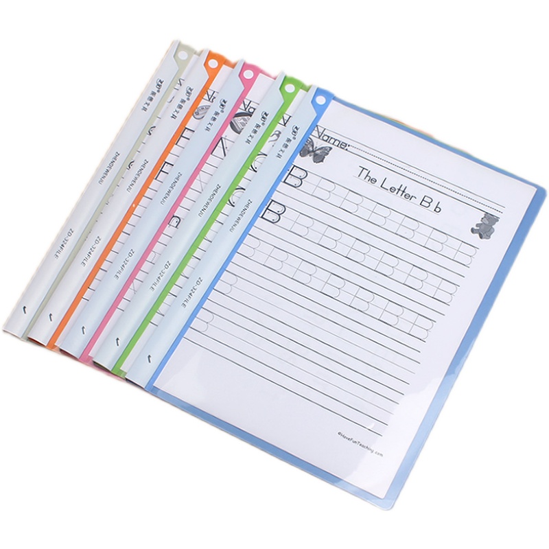 透明抽杆文件夹学生档案夹简历夹资料夹旋转报告夹资料册塑料夹子