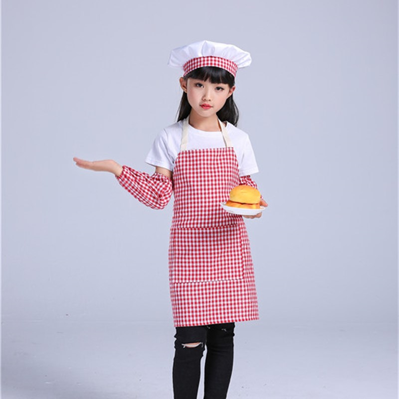 儿童亲子厨师服演出服儿童围裙幼儿小厨师服装COS厨师角色扮演衣