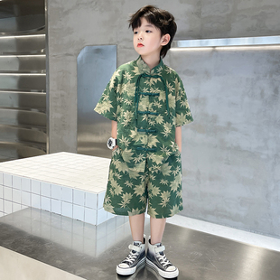 儿童装男童汉服夏装套装2023新款夏季唐装男孩夏款中大童中式国风