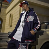 BLACUL拼色卫衣男套装 街头嘻哈街舞宽松肥大连帽开衫 外套加绒秋冬