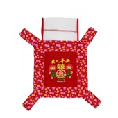 广东传统大红绣花四爪婴儿背带老式 绑带解放双手送礼自用