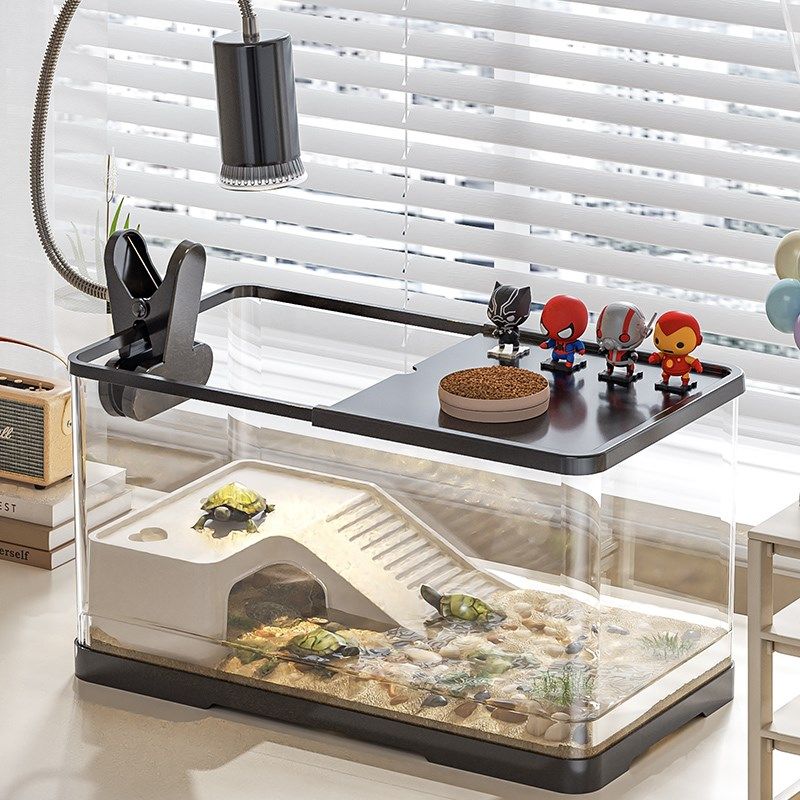 乌龟饲养缸生态造景装饰家用带盖爬台小型螃蟹相守蟹寄居蟹专用箱,宠物/宠物食品及用品,龟缸,淘宝优惠券,粉丝福利购,淘宝优惠卷