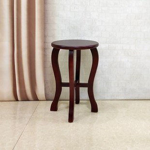 古风大圆凳子家用实木餐桌凳创意简约古筝凳中式仿古木凳餐厅轻奢
