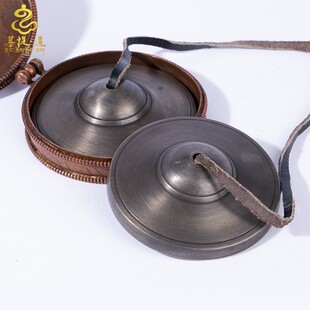 尼泊尔手工碰铃藏式纯铜撞铃碰钟丁夏铜钹盒打击民族乐器西藏空铜