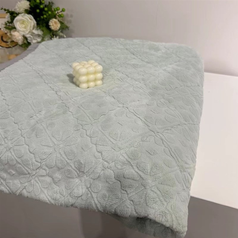 韩式一面绒一面纯棉绗缝水洗床垫床单床盖保暖绒毯