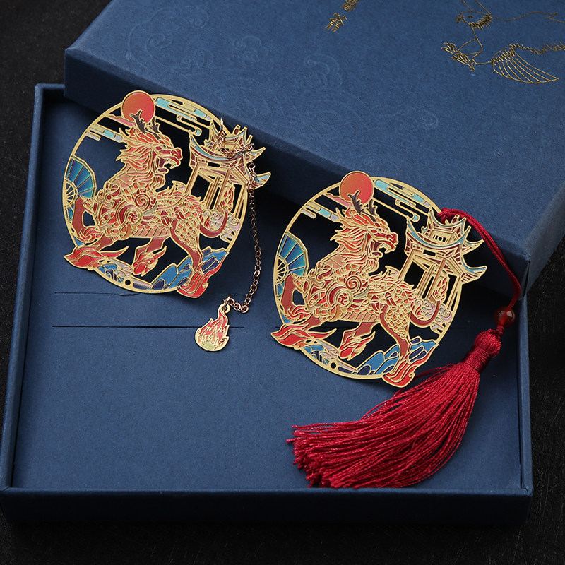 古风瑞兽创意金属书签古典中国风礼品学生用礼物刻字定制,文具电教/文化用品/商务用品,书签,淘宝优惠券,粉丝福利购,淘宝优惠卷