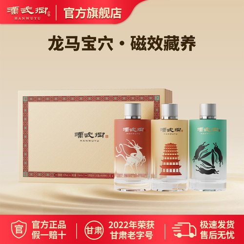 汉武御42度印象敦煌礼盒 浓香型白酒256ml*3瓶 酒泉纯粮酿造送礼